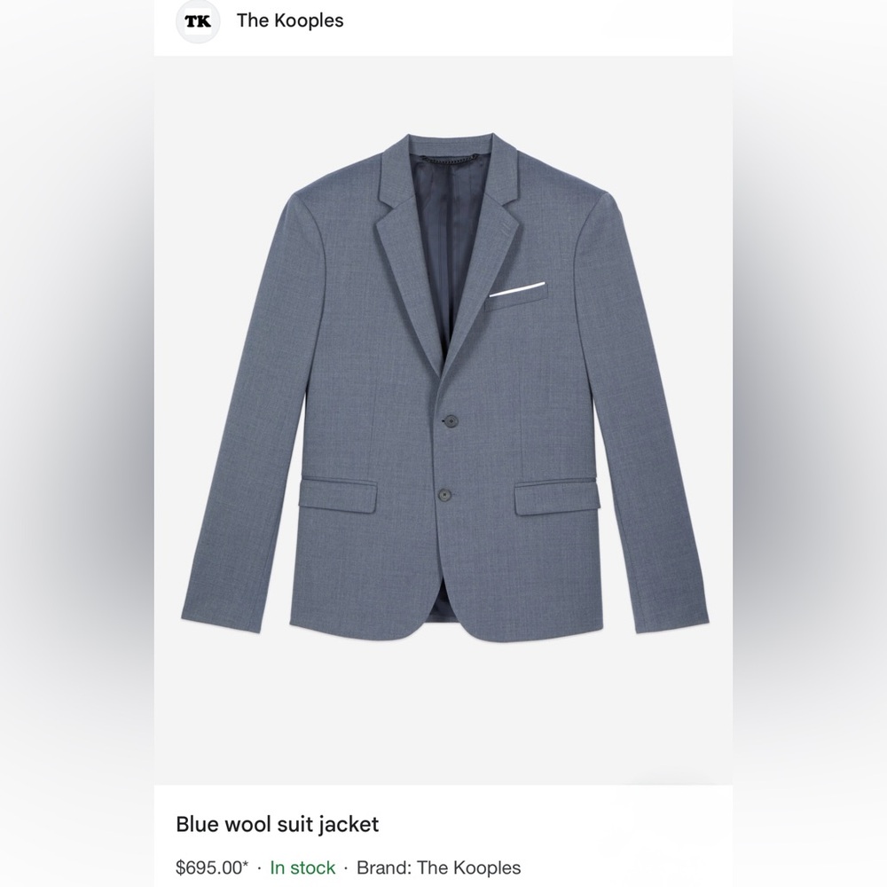 The Kooples Men’s Blue Suit
